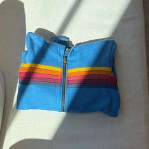 Aviator Nation Blue Sweatshirt with Multicolor Stripes